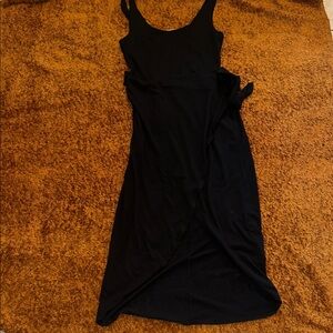 Reformation Elegant Black Midi Dress